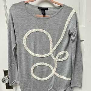 Grace Elements Gray Graphic Long Sleeve Shirt